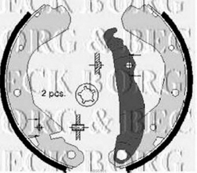BORG & BECK bbs6101 -  Комплект тормозных колодок